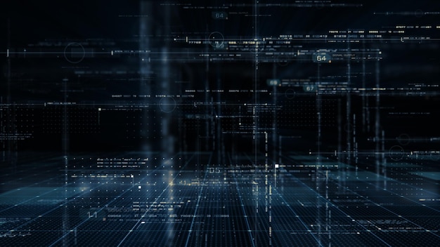 Futuristic abstract matrix cyber environment big data analytic artificial intelligent simulation
