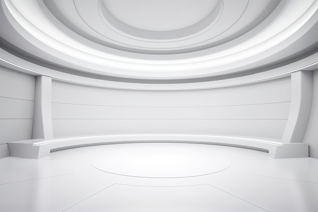 futuristic and clean stage blank center background