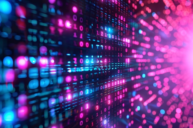 Futuristic digital grid background with neon accents ar 32 style raw v 6 Job ID 965bfb088c2a48ffb74a