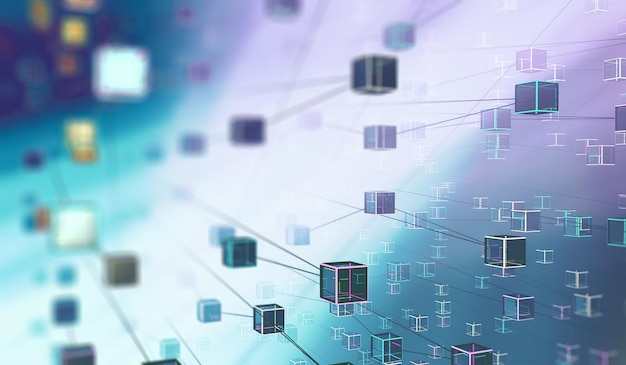 Futuristic science and technology concept background. Internet and data communication.
