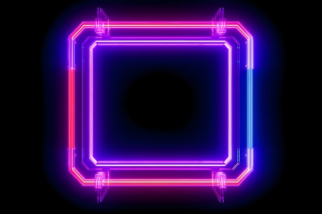 futuristic streamer overlay cyberpunk crystal frame social media post mockup