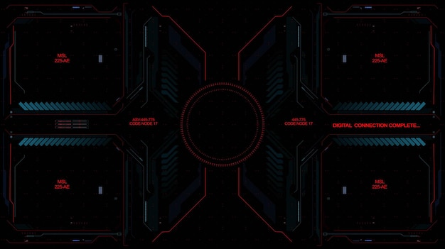 Futuristic technology hud target display