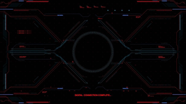 Futuristic technology hud target display