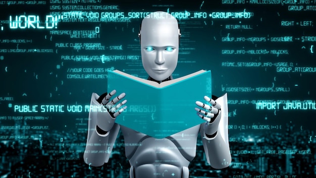 Futuristinen robotti, tekoäly, huminoidi, tekoäly, ohjelmointikoodaus