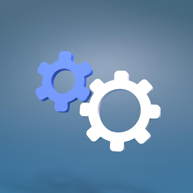 Gears The concept of coordinated work 3D renderer