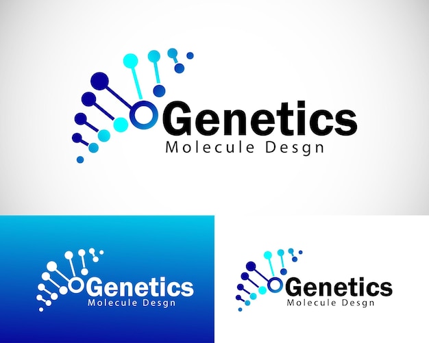 genetics logo creative molecule health medical clinic design creative