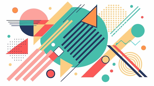 Geometric shapes creating colorful abstract background design