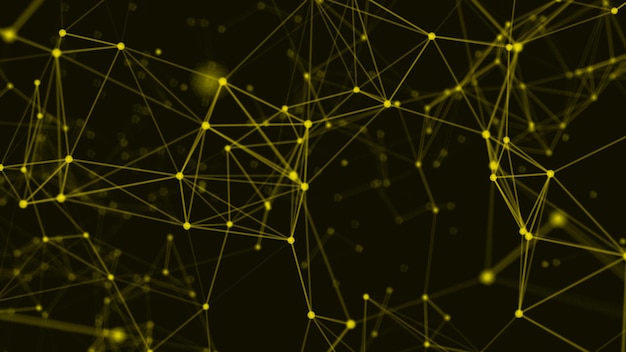 Globaali verkkoyhteys Digitaalisen datan visualisointi Vektorikuva Plexus fantasia abstrakti teknologia Viivaplexus