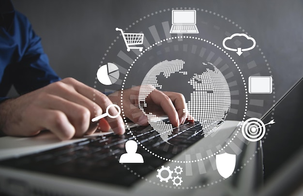 Global internet connection Digital Technology