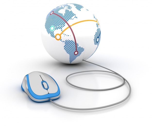 Globe World and Computer Mouse