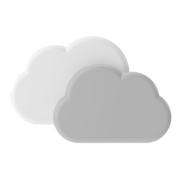 Gloomy 3D weather icon 3D climate icon 3D element