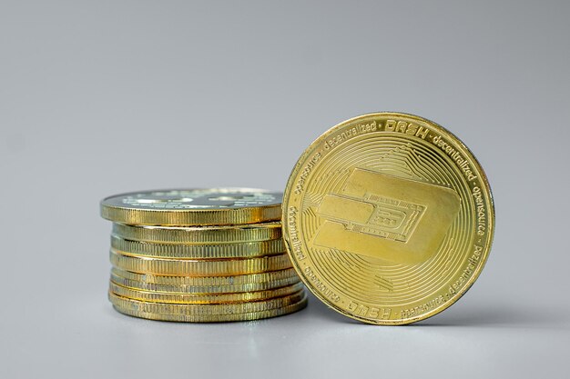 golden Dash cryptocurrency coin stack Crypto is Digital Money within the
