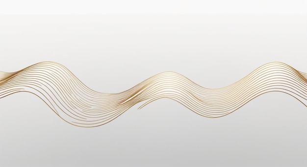 Golden Harmonies Abstract Gold Wave Element for Design