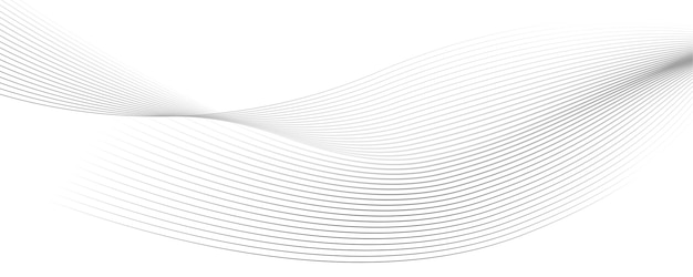 Gray abstract background with a glowing wave shiny moving lines design element on a white background