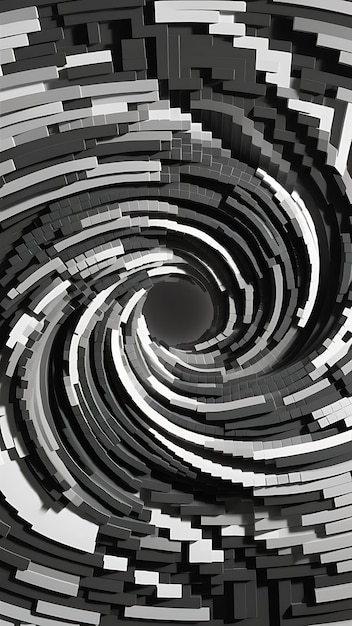 Gray abstract pixel art