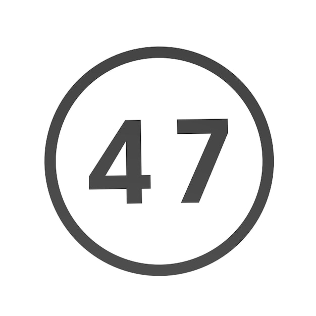 Gray number 0 in a circle on a white background Numbers and numbers Numbering Rendering an image
