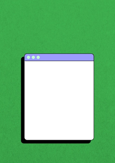 Green popup window png frame Y2K style transparent design