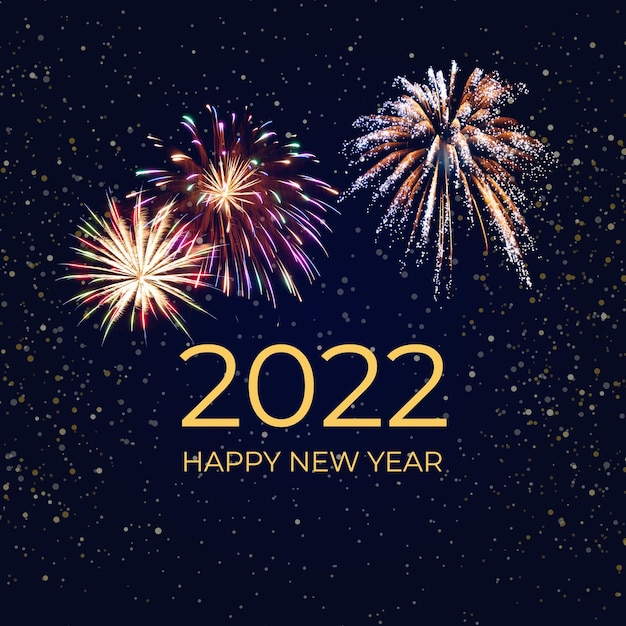Greeting card New Year 2022. Holiday banner illustration