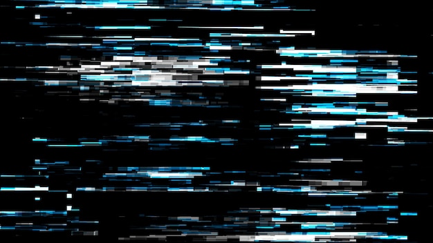 Hacked computer screen with glitch effect Error templates with distortion lines Abstract digital background with noise waves 3D rendering