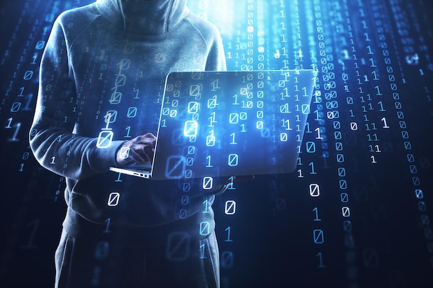 Hacking computing and phishing concept