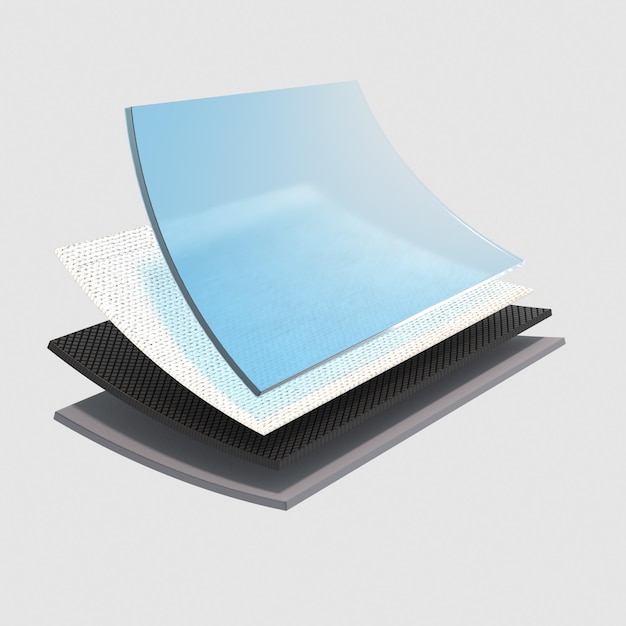 Hierarchical materials realistic fabrics, functional fibers or sanitary pads
