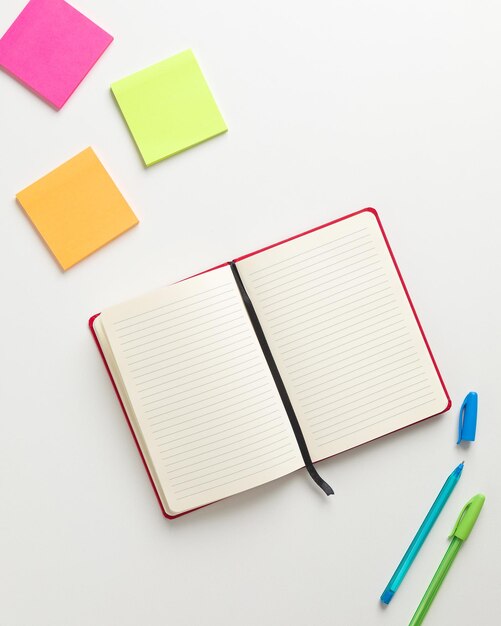high angle view of colored pencils on white background