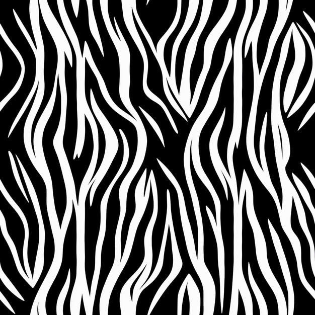 High Resolution Vector Seamless Zebra Print Ikat Pattern