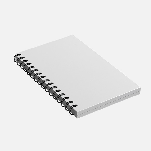 Highquality notebook on white background