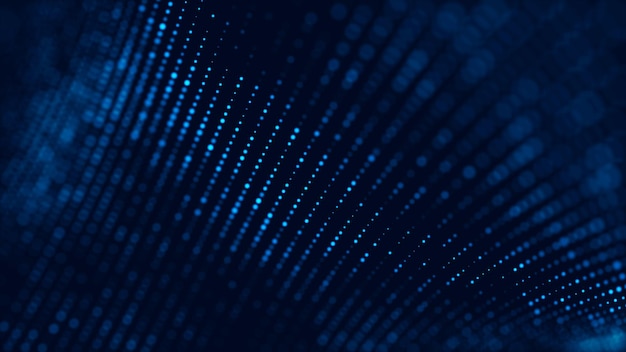 Hiukkasaalto. Abstrakti tausta, jossa on dynaaminen aalto. Big data