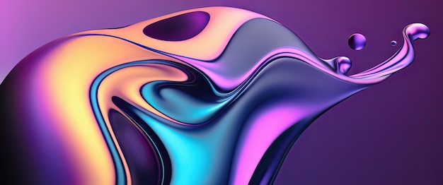 Holographic Neon Fluid Waves