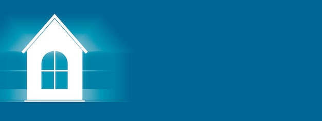 House icon on blue background