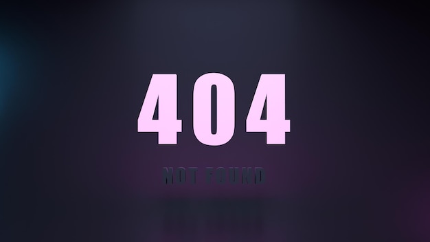 HTTP Error 404 Not Found 3d render illustration