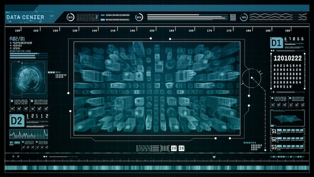 HUD: Futuristinen, hologrammimainen, älykäs kaupunkiteknologia