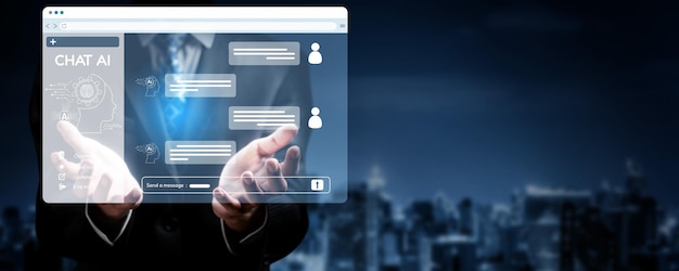 Human interact with AI artificial intelligence virtual assistant EIDE
