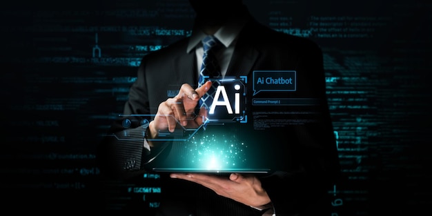 Human interact with AI artificial intelligence virtual assistant FaaS
