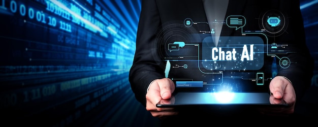 Human interact with AI artificial intelligence virtual assistant FaaS