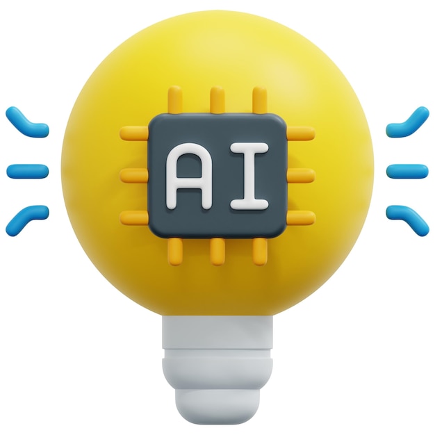 idea 3d render icon illustration