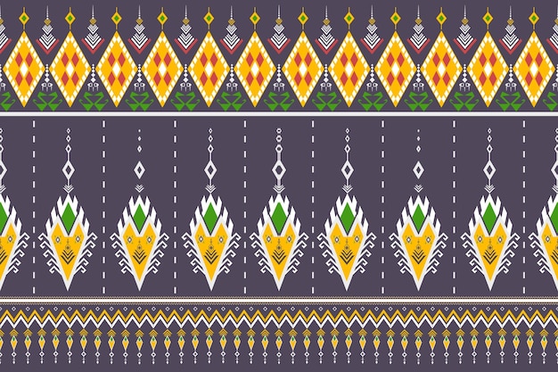 Ikat Ethnic stripes background Aztec seamless tribal African pattern folk embroidery