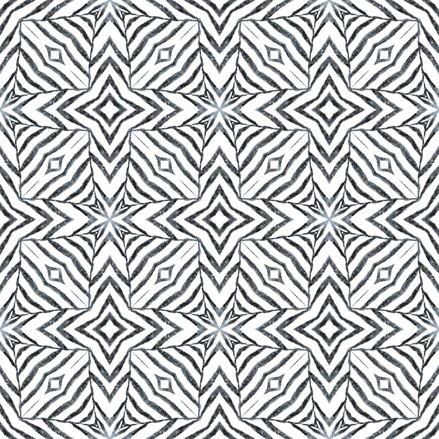 Ikat repeating swimwear design Black and white