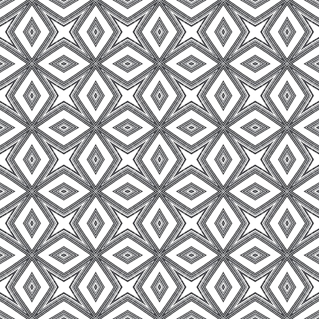 Ikat repeating swimwear design Black