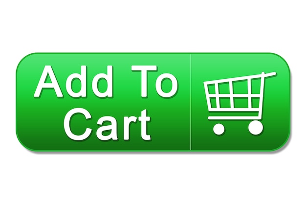 Illustration of an add to cart button on white and green background