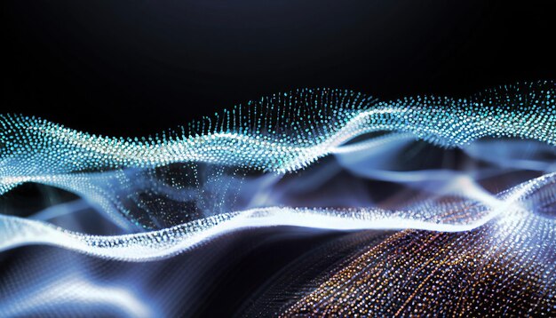 Imitation is an abstract wave on dark background