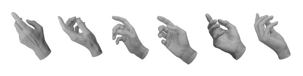 Index finger pointer pointing indicating showing reaching out tapping clicking from different