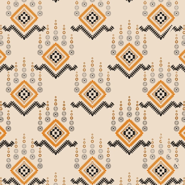 Indian ethnic tribal artistry presented in cream and orange tones that add warmth and elegance
