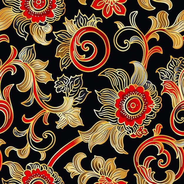 Indonesialainen perinteinen batik-vektorikuvio