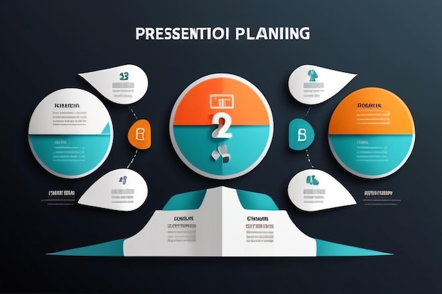 infographics elements with 4 steps for presentation concept graph of business planning