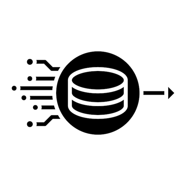 Input Glyph Solid Black Illustration