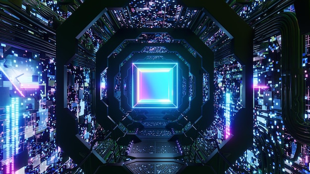 Inside Digital Wiring Network Background for advertising in sci fi and technology innovation scene