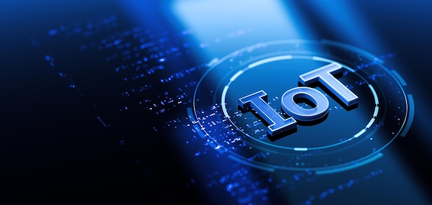 Internet of things iot network smart technology concept