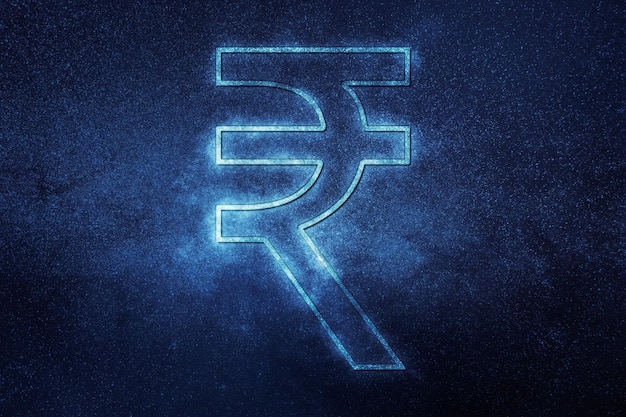 Intian rupia INR Rupia valuutta Rahavaluutan symboli